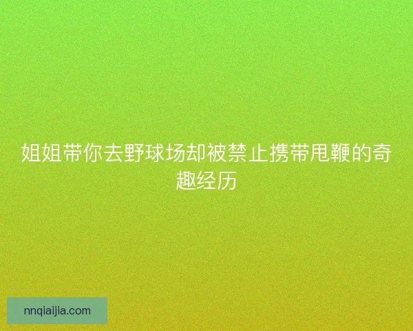 姐姐带你去野球场却被禁止携带甩鞭的奇趣经历